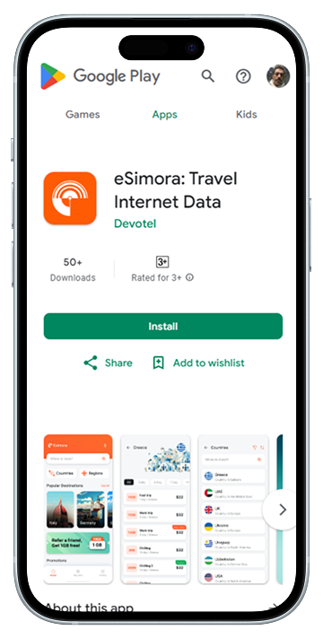 Download the eSIMora app